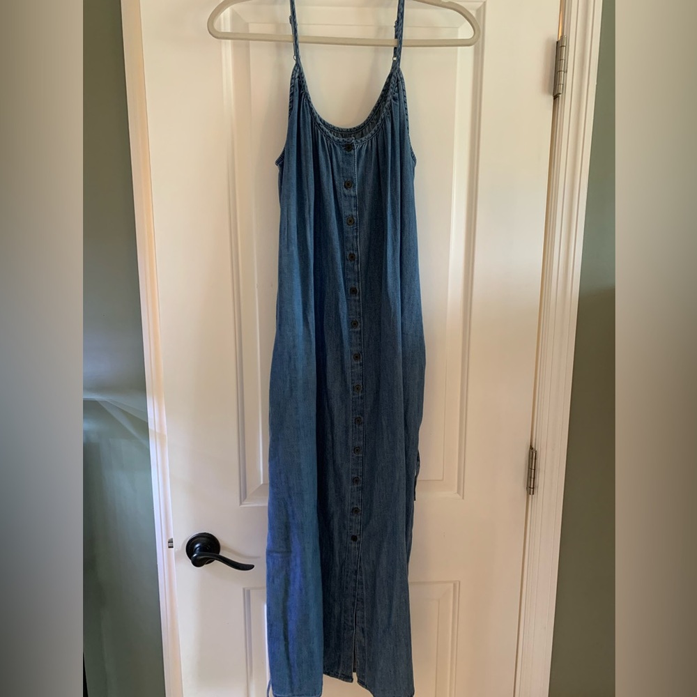 GAP Button-Down Blue Maxi Dress
